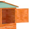 vidaXL Conejera jaula de animales con doble piso de madera