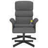 vidaXL Sill&oacute;n reclinable de masaje con reposapi&eacute;s tela gris oscuro