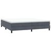 vidaXL Cama box spring con colch&oacute;n terciopelo gris oscuro 180x210 cm