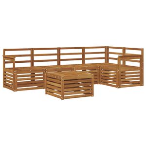 vidaXL Conjunto de Sof&aacute; Seccional 6 pcs Natural