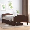 vidaXL Estructura cama 2 cajones madera pino marr&oacute;n oscuro 100x200 cm