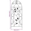 vidaXL Soporte para plantas trepadoras 3 uds hierro negro 40x100 cm