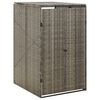 vidaXL Cobertizo para contenedor de basura rat&aacute;n PE gris 70x80x117 cm