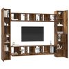 vidaXL Conjunto de mueble de TV 10 pcs Madera envejecida