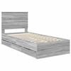 vidaXL Estructura de cama Gris Sonoma 90 x 200 cm Madera Ingenieril
