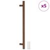 vidaXL Tiradores para armarios 5 uds acero inoxidable bronce 224 mm