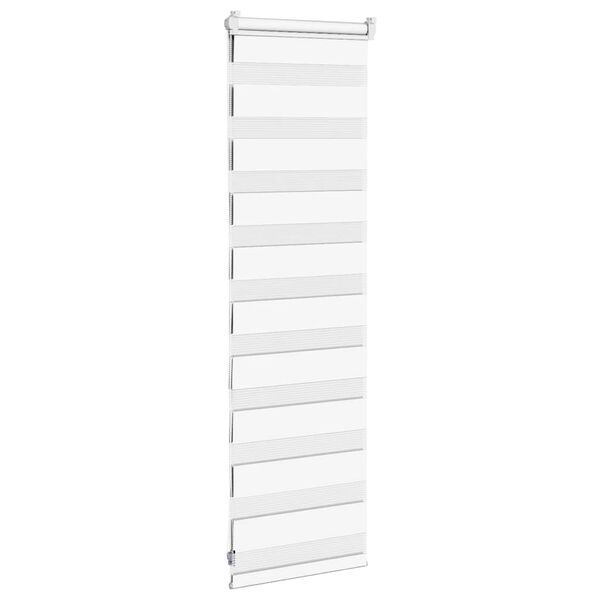 vidaXL Estor cebra blanco 50x100 cm tejido ancho 45,9 cm poli&eacute;ster