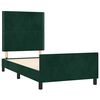 vidaXL Estructura de cama sin colch&oacute;n terciopelo verde oscuro 90x200cm