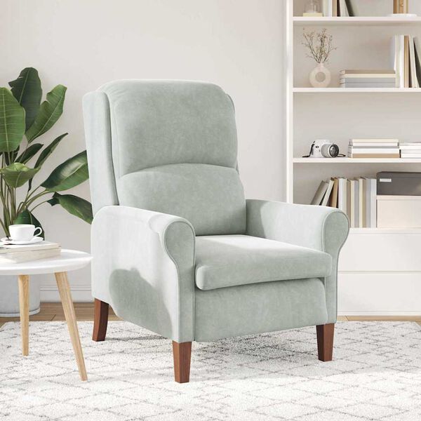 vidaXL sill&oacute;n Gris claro 76 x 94 x 102 cm Terciopelo