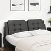 vidaXL Cabecero de cama acolchado Zadar cuero sint&eacute;tico negro 160 cm
