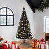 vidaXL &Aacute;rbol de Navidad con 300 LED con soporte Negro 180 cm PVC