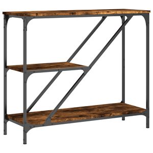 vidaXL Mesa consola madera de ingenier&iacute;a roble ahumado 88,5x30x75 cm