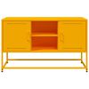 vidaXL Mueble para TV de acero amarillo mostaza 100,5x39x60,5 cm