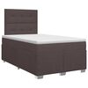 vidaXL Cama box spring con colch&oacute;n Marr&oacute;n Oscuro 120 x 200 cm Tela