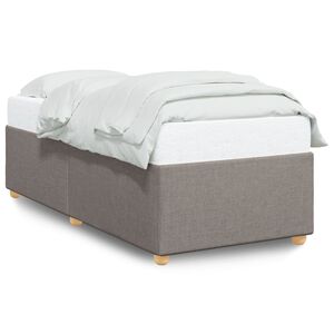 vidaXL Estructura de cama sin colch&oacute;n tela gris taupe 80x200 cm