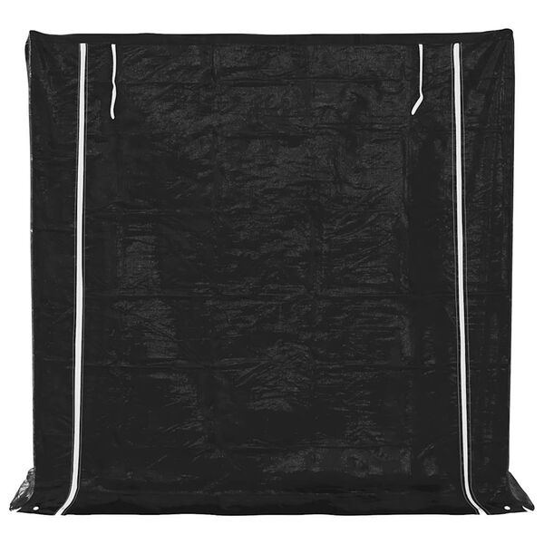 vidaXL Le&ntilde;ero con protector de lluvia 200x60x200 cm acero galvanizado