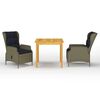vidaXL Juego de comedor para jard&iacute;n de 3 piezas marr&oacute;n