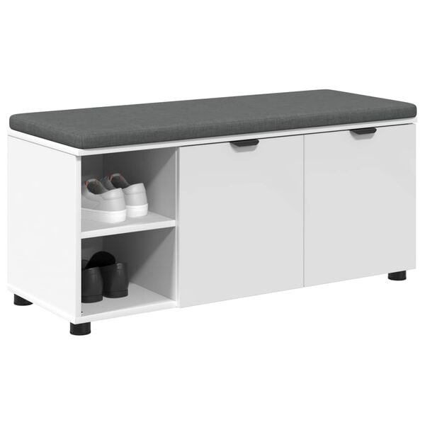 vidaXL Banco de entrada 100 x 38 x 46 cm Madera Ingenierizada y Tela