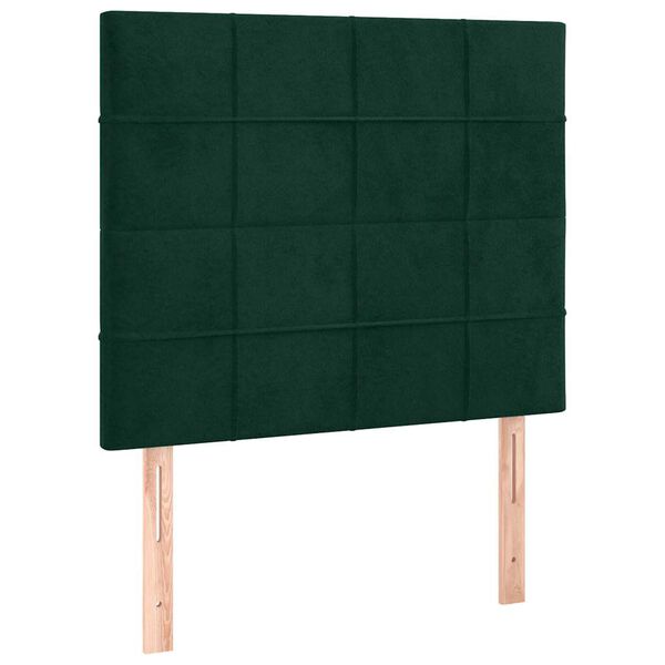 vidaXL Cabecero Terciopelo Verde Oscuro 100x5x118/128 cm