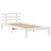 vidaXL Estructura de cama con cabecero sin colch&oacute;n blanco 90x190 cm