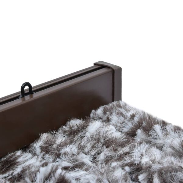 vidaXL Cortina mosquitera de chenilla marr&oacute;n y beige 56x185 cm