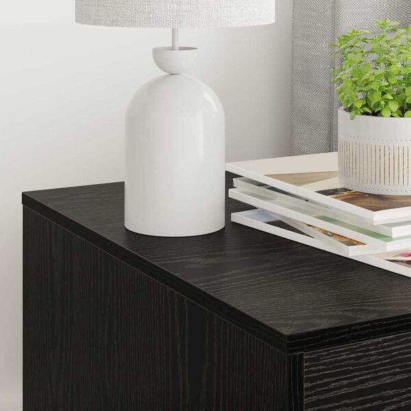 vidaXL Cub&iacute;culo para caja de arena de gato Roble Negro 47 x 59 x 42 cm