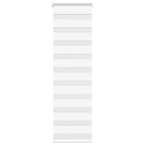 vidaXL Estor cebra blanco 50x100 cm tejido ancho 45,9 cm poli&eacute;ster