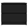 vidaXL Mesita de noche madera contrachapada negro 50x39x43,5 cm