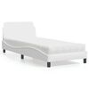 vidaXL Cama con colchón Dover cuero sintético blanco 80x200 cm