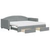 vidaXL Sof&aacute; cama nido con cajones tela gris claro 90x190 cm