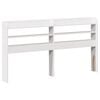 vidaXL Cabecero de cama con estantes madera maciza pino blanco 140 cm