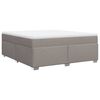vidaXL Cama box spring con colch&oacute;n tela gris taupe 180x200 cm