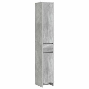 vidaXL Mueble de Cuarto de Ba&ntilde;o Gris Hormig&oacute;n 30 x 33 x 190 cm