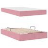 vidaXL Cama con almacenamiento y colch&oacute;n Rosa 120 x 200 cm Terciopelo