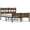 vidaXL Estructura de cama sin colch&oacute;n madera roble ahumado 120x190 cm