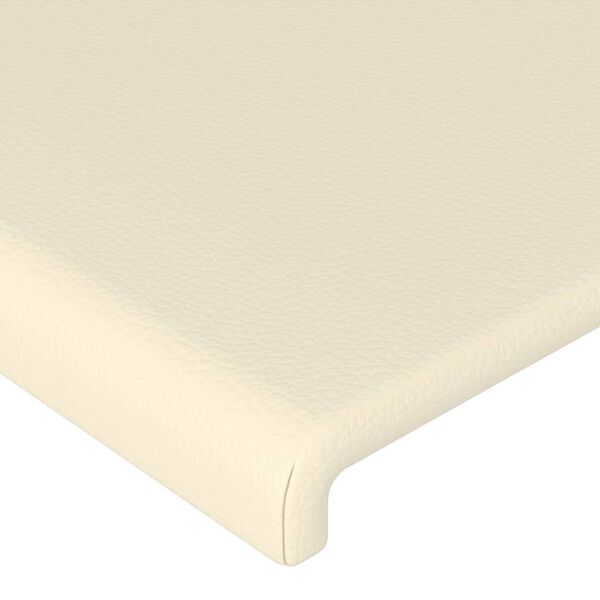vidaXL Cabeceros cuero sint&eacute;tico Crema 180x5x78/88 cm