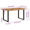 vidaXL Mesa de comedor de madera maciza de acacia 154x80x76 cm