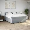 vidaXL Cama box spring con colch&oacute;n tela gris claro 200x200 cm