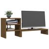 vidaXL Soporte para monitor madera maciza pino marrón miel 81x20x30 cm