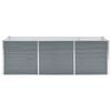 vidaXL Arriate de jard&iacute;n de acero galvanizado gris 240x80x77 cm