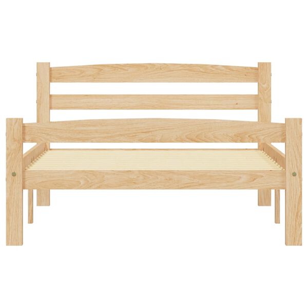 vidaXL Estructura de cama sin colch&oacute;n madera maciza de pino 100x200 cm