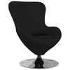 vidaXL Sillón huevo Negro 63 x 73 x 90 cm tela