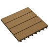 vidaXL Baldosas porche relieve profundo WPC 30x30 cm 1 m&sup2; teca 11 uds