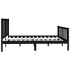 vidaXL Estructura de cama madera maciza negro Supe King 180x200 cm