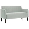 vidaXL Sofá Loveseat gris claro 109 cm terciopelo