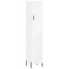 vidaXL Aparador alto madera contrachapada blanco 34,5x34x180 cm