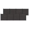 vidaXL Conjunto de valla 8 uds. 1391 x 186 cm WPC y Aluminio Negro