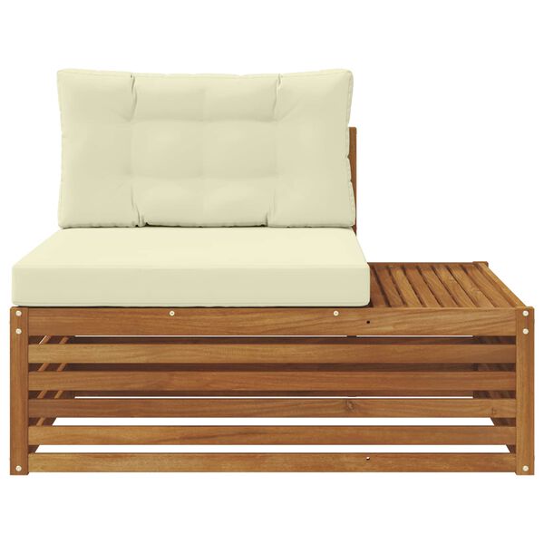 vidaXL Sof&aacute; modular de exterior con coj&iacute;n Natural 115 x 83 x 73 cm