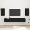 vidaXL Conjunto de mueble de TV 5 pcs Negro Madera de ingenier&iacute;a