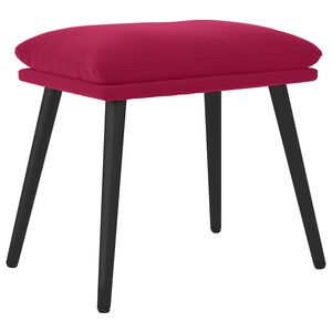 vidaXL Reposapi&eacute;s de terciopelo rojo vino tinto 45x29,5x35 cm